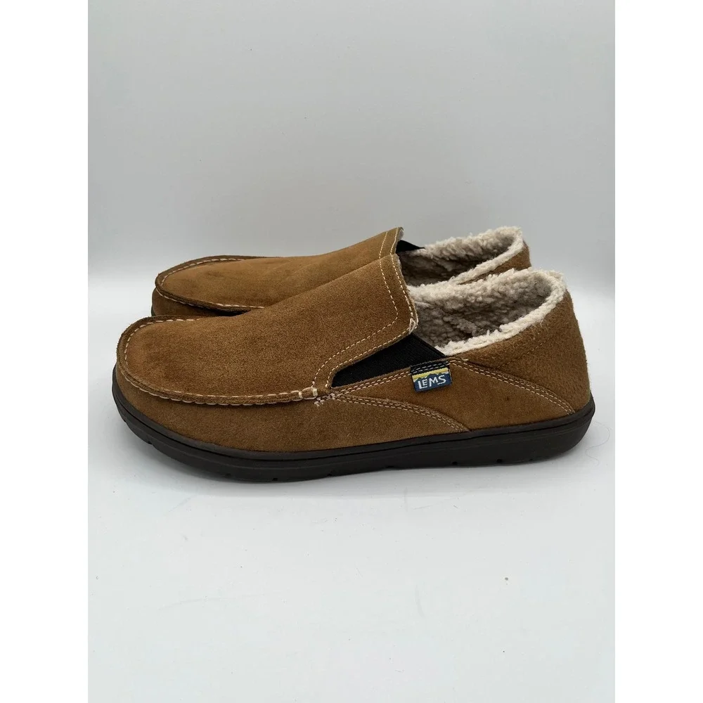 Lems Drifter Fur Men 10 Brown Suede Barefoot Slip On Shoes LM220401 Cozy Cabin
